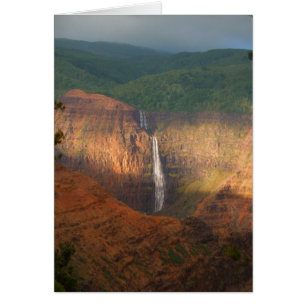 Cartão Cachoeira da garganta de Waimea