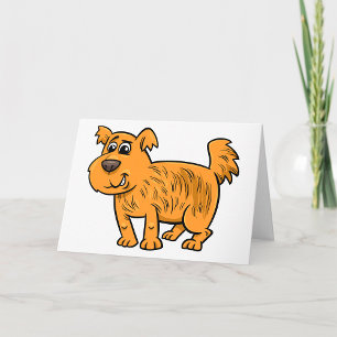 Cartão Cachorrinho Laranja Desgrenhado