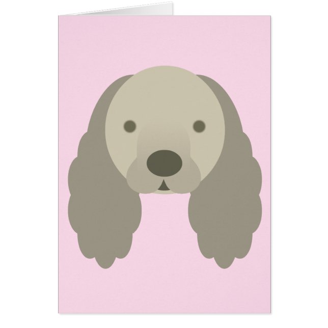 CARTÃO CACHORRINHO SPANIEL KAWAII MUITO DOCE (Frente)