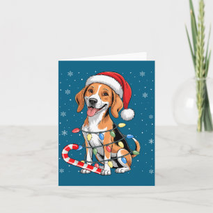 Cartão Cachorro American Foxhound Natal Feio Cana de Açúc