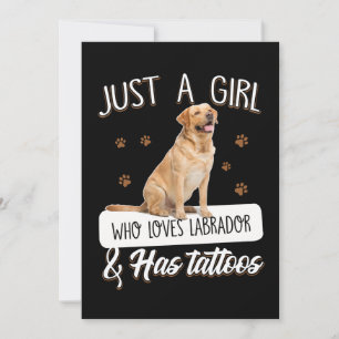 Cartão Cachorro   Apenas Uma Menina Que Ama Tatuagens Lab