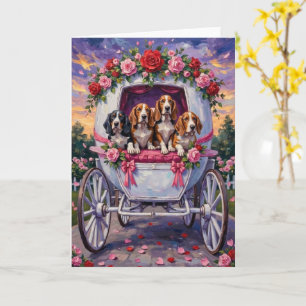 Cartão Cachorro Basset Hound Dia dos Namorados