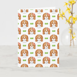 Cartão Cachorro Beagle em Aquarela Fofa