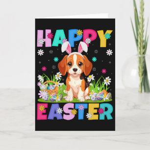 Cartão Cachorro Beagle Feliz Caça aos Ovos de Páscoa Orel