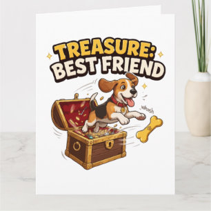 Cartão Cachorro Beagle Melhor Amigo Tesouro