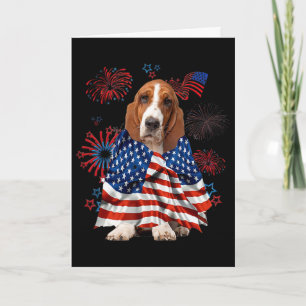 Cartão Cachorro Bet Hound Cão Americano Bandeira Dos EUA