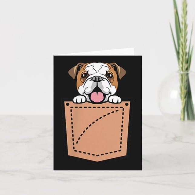 Cartão Cachorro-Bolsa Inglês (Frente)