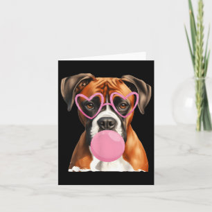Cartão Cachorro Boxer Sopra Chiclete Dia dos Namorados