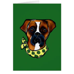 Cartão Cachorro Boxer St. Patty