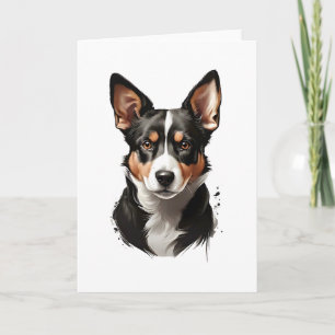 Cartão Cachorro Cachorrinho Marrom Branco Preto Fofo Cart