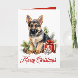 Cartão Cachorro Cachorro Cachorro German shepherd Feliz N
