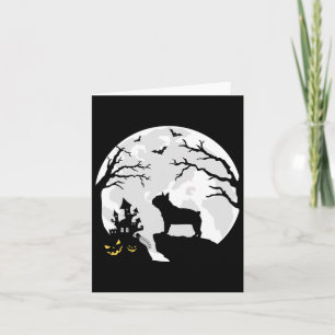 Cartão Cachorro-Cachorro Na Lua Halloween Homens Vêm