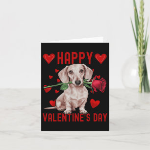 Cartão Cachorro Cachorro Vermelho Casais Feliz Valente