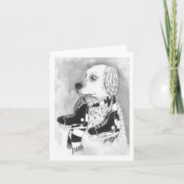 Cartão Cachorro com Escola de Hóquei