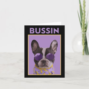 Cartão Cachorro Com Pulmões Bulldog Bussin