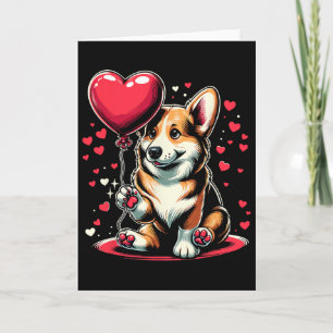 Cartão Cachorro Corgi Dia dos Namorados Dono de Cachorro 