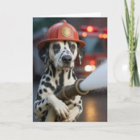 Cachorro dálmata de aniversário segurando uma mang