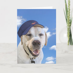 Cartão Cachorro de Aniversário Com Chapéu