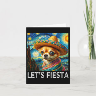 Cartão Cachorro de Arte Festa Cinco De Mayo Família Grupo