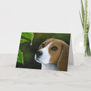 Cartão Cachorro de Beagle 116 Verde