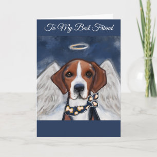 Cartão Cachorro de Caça Americano Anjo