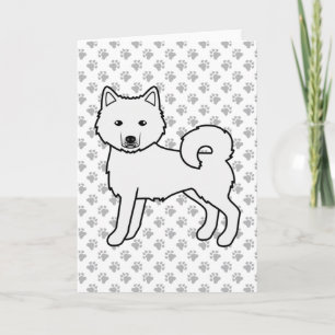 Cartão Cachorro de Cartoon Branco Malamute