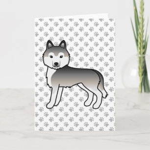 Cartão Cachorro de Cartoons Cugado Siberiano Husky