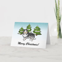 Cachorro de desenho animado Blue Merle Sheltie no