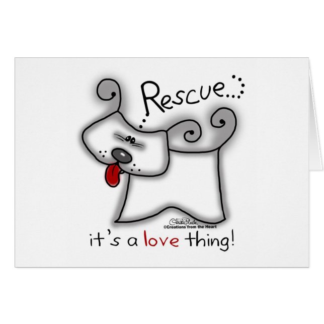 Cartão Cachorro de Emergência ... É uma coisa de amor (Frente Horizontal)
