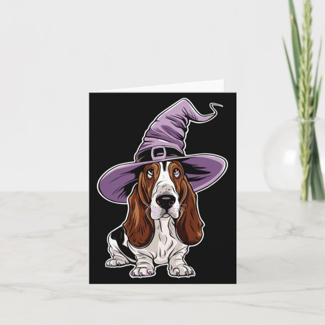Cartão Cachorro de Feitiçaria de Halloween Performance (Frente)