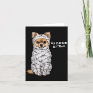 Cartão Cachorro de Halloween Mamãe Pomerânia
