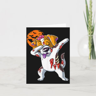 Cartão Cachorro de Halloween Zumbi