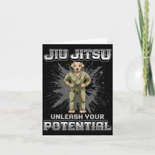 Cartão Cachorro de Jiu Jitsu Brasileiro MMA e Grappling B