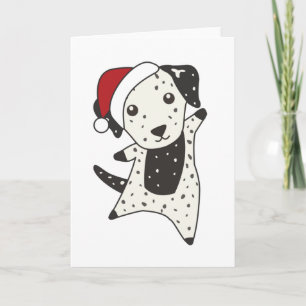 Cartão Cachorro de Natal Dálmata Animais de Inverno Cães