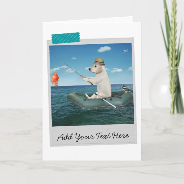 Cartão Cachorro de Retriever de Labrador Amarelo (Frente)