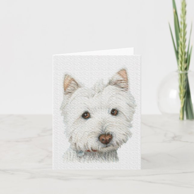 Cartão Cachorro de Westie (Frente)