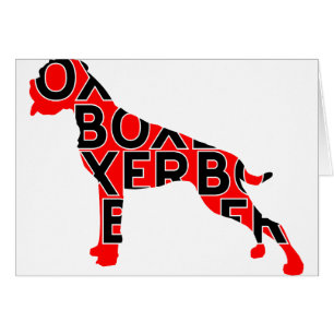 Cartão Cachorro do Fundo de Texto Boxer