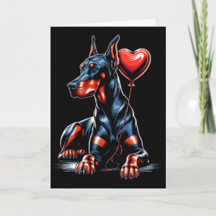 Cartão Cachorro Doberman Dia dos Namorados Dono de Cachor