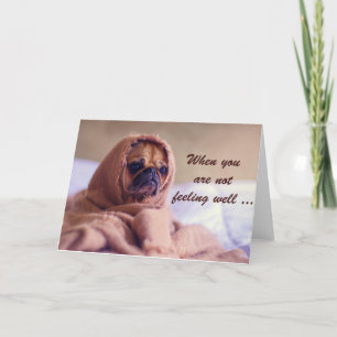Cartão Cachorro Doente, Simpatia, Humor.