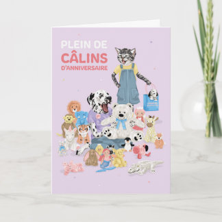 Cartão Cachorro Dotty Jouet en peluche câlins Anniversair