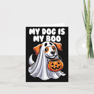 Cartão Cachorro É Boo Fantasma Dia das Bruxas Amante de C