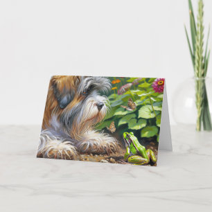 Cartão Cachorro e Sapo Aniversário