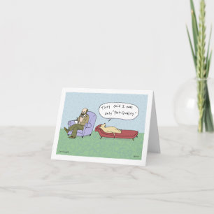 Cartão Cachorro em Cartoon de Terapia Humor de Exposiçã
