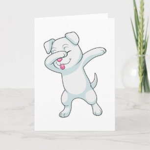 Cartão Cachorro em Dança Hip Hop Dab
