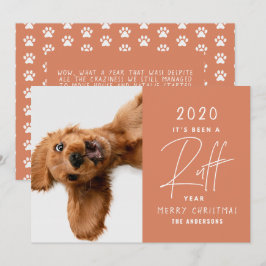 Cartão Cachorro Engraçado Foi Um Ano Difícil Personalizad