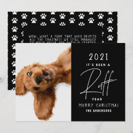 Cartão Cachorro Engraçado Foi Um Ano Difícil Personalizad