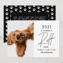 Cartão Cachorro Engraçado Foi Um Ano Difícil Personalizad
