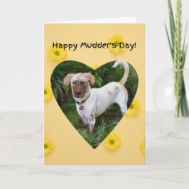 Cartão Cachorro enlouquecido Dia de as mães feliz
