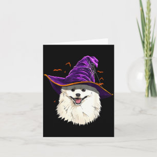 Cartão Cachorro Esquimó Americano Chapéu de Bruxa Funny H