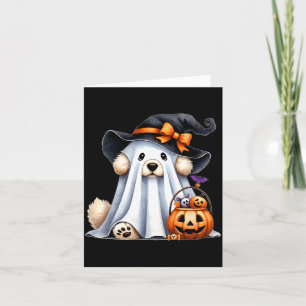 Cartão Cachorro Fantasma de Halloween